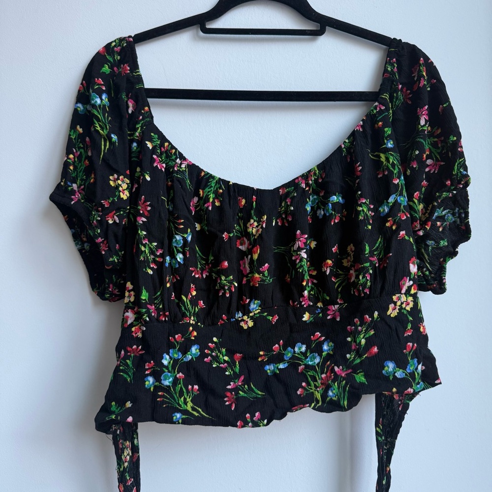 Ambiance Black Floral Blouse